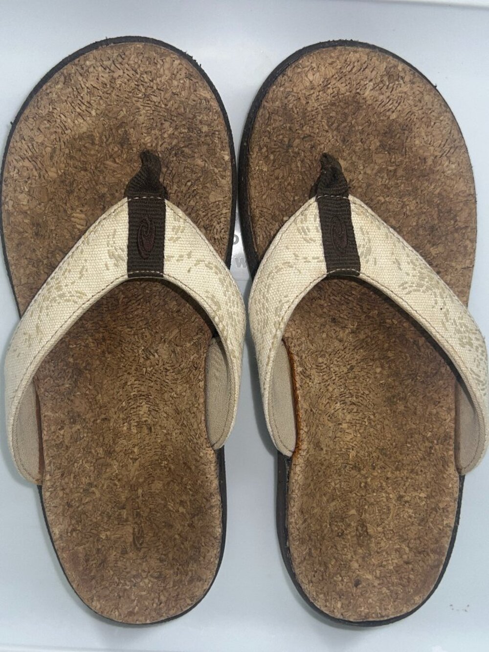 SOLE Womens Size 7 Sandals Cork Footbed Flip Flop Arch Support